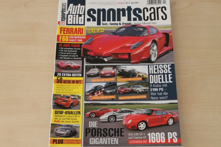 Deckblatt Auto Bild Sportscars (04/2007)